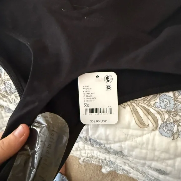 Free people black halter bodysuit BWNT - Picture 3 of 3